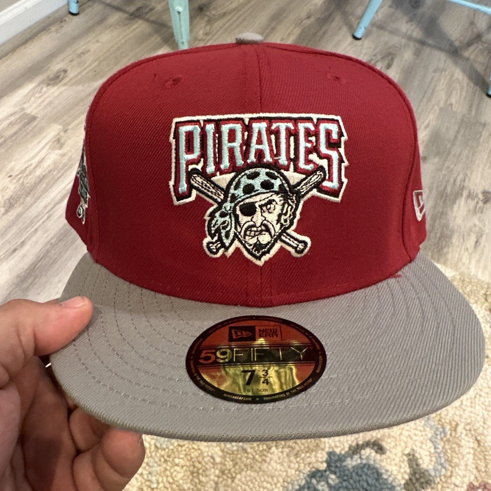 NEW ERA 59FIFTY FITTED 5950 HAT PITTSBURGH PIRATES CAP SIZE 7-3/4 BRICK HOUSE